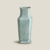 Ming Blue Embossed Vase