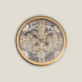 Chronicle Grey & Gold Clock Tables Set of 2