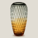Topaza Amber Grey Glass Vase