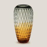 Topaza Amber Grey Glass Vase