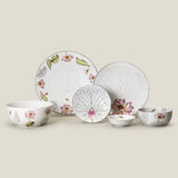 Tranquil Multicolor & Platinum Porcelain Dinner Set