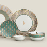 Miran Beige & Gold Porcelain Dinner Set