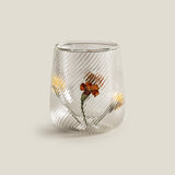 Botanic Blossom Yellow Glass Set of 4