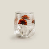 Botanic Blossom Orange Glass Set of 4