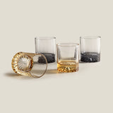 Imperial Amber & Grey Whiskey Glass set of 4