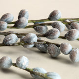 Beige & Blue Berry Branch Foam Flower