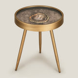 Agatone Brown Side Table