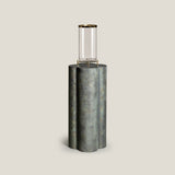 Dorian Gold Accents & Green Patina Floor Hurricane S