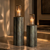 Dorian Gold  Accents & Patina Floor Hurricane L