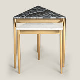 Opaline Grey & Gold Nest Of Tables