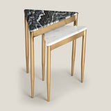 Opaline Grey & Gold Nest Of Tables