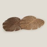 Leafora Brown & Dull Gold Placemat Set of 2