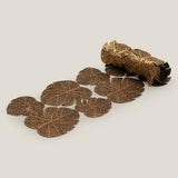 Leafora Brown & Dull Gold Table Runner