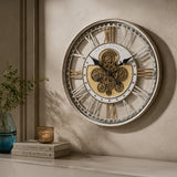 Oxford White & Gold Wall Clock