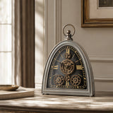 Coventry Grey & Gold Table Clock