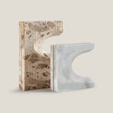 Cambre Beige & White Abstract Decor Set of 2