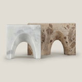 Cambre Beige & White Abstract Decor Set of 2