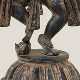 Lord Panchmukhi Ganesha Antique Grey Sculpture