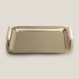 Ambrocia Gold & Ivory Serving Tray