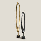Daunan Antique Gold Abstract Decor set of 2