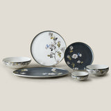 Japonaise White & Blue Dinner Set