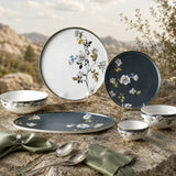 Japonaise White & Blue Dinner Set