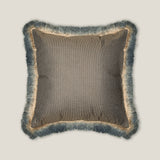Abloom Blue Embroidered Cushion Cover