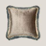 Abloom Blue Embroidered Cushion Cover