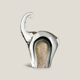 Aureole Tusker Grey & Gold Large Sculpture