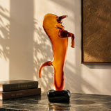Taurus Amber Crystal Bull Sculpture
