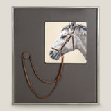 Rein Dark Grey Framed Canvas