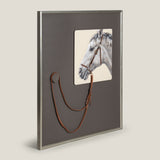 Rein Dark Grey Framed Canvas
