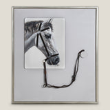 Rein Light Grey Framed Canvas