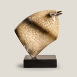 Colossus Beige & Black Bull Sculpture