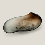 Curvella Brown & Grey Glass Decor Platter