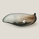 Curvella Brown & Grey Glass Decor Platter