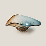 Arque Blue & Brown Glass Decor Platter