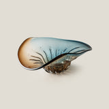 Arque Blue & Brown Glass Decor Platter