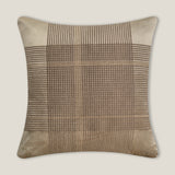 Veil Beige Embroidered Cushion Cover