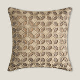 Muse Beige Embroidered Cushion Cover