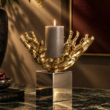 Seattle Gold & Nickel Candle Holder