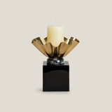 Bliss Gold & Black Candle Holder