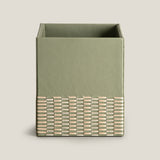 Aurea Green Woven Dustbin