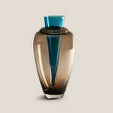 Arcus Blue & Brown Decor Vase