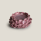 Floraison Maroon Candle Holder