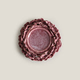 Floraison Maroon Candle Holder