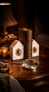 Othello White Bookend Set of 2