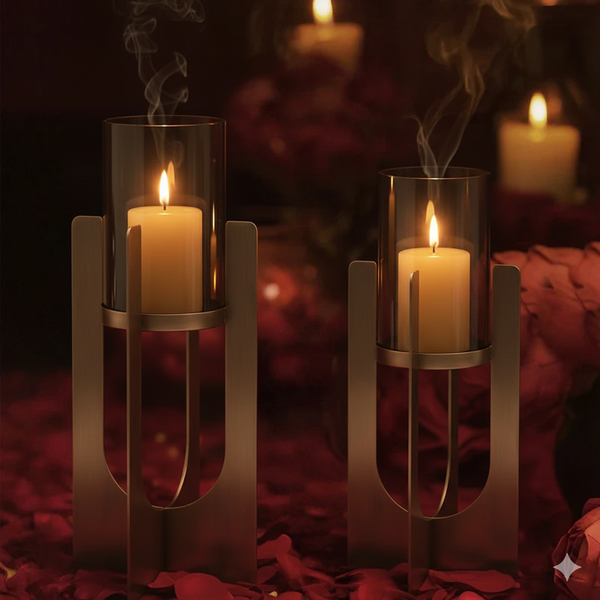 Anthea Gold Candle Holder L