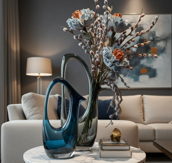 Regal Carafe Blue Glass Vase