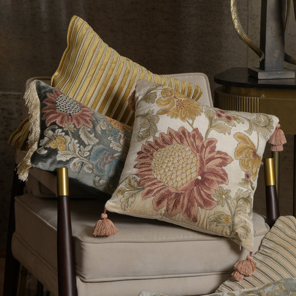 Amelia Off White Emb. Cushion Cover